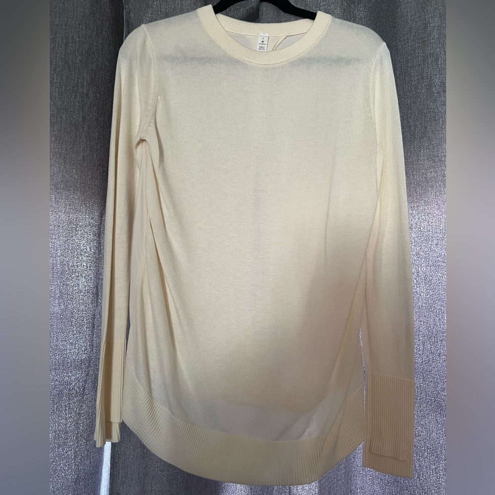 Lululemon Cream Light Knit Long Sleeve
